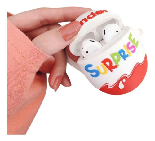 Capa Compatível AirPods 1/2 Silicone Kinder Ovo 1