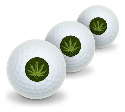 Graphics & More Diseño Hoja Marihuana Maceta Cannabis Golf 3 0