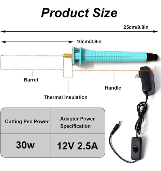Kit De Corte De Espuma Eléctrico, 30w, 10cm Para Arte 1