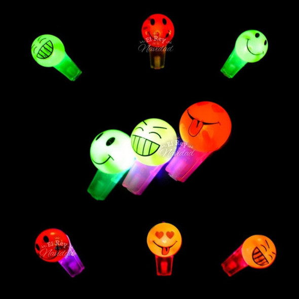 Cotillon Silbato Fluo Luces Led  X 12 U. Carnaval Carioca 1