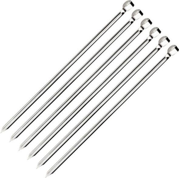 Juego Pinchos Brochette 30 Cm 6 Unidaes Acero Inoxidable 1