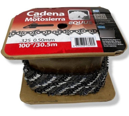 Rollo De Cadena De Motosierra Pase 325 Calibre 0.50 Equus 0