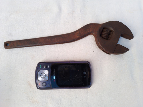 Antigua Llave Francesa Inglesa Prusiana Curva Sellada Fija 1