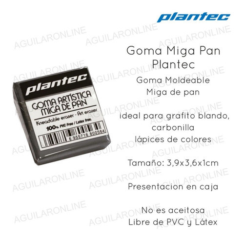 10 Goma Miga Pan Plantec Lapiz Carbonilla Borrar 1