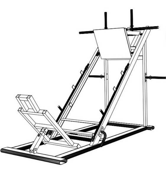 Projeto Aparelho De Academia Leg Press 45° Envio P Email 0