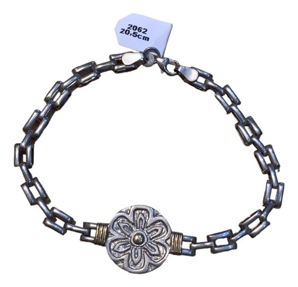 Pulsera Mujer Con Mandala, Plata Con Detalles En Oro. Tuset. 0 Pulsera Mujer Con Mandala, Plata Con Detalles En Oro. Tuset. 0