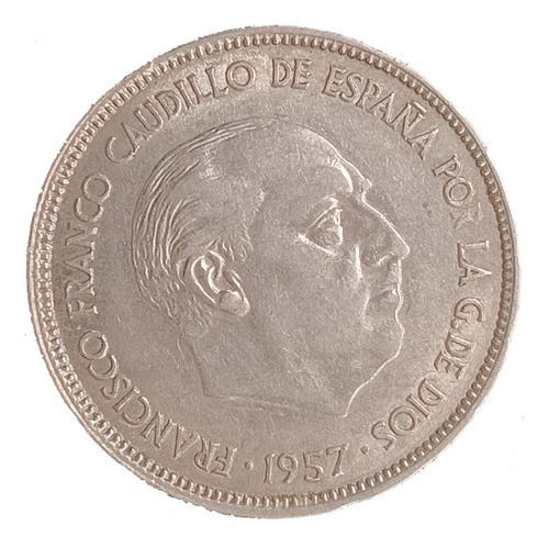 España 25 Pesetas 1957 (64)  Exc Km 787 Francisco Franco 1