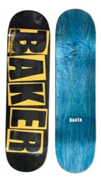 Shape Baker 8.25 Reset Black Yellow - Maple Importado Skate 0