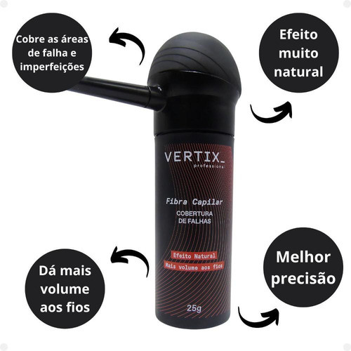 Kit Vertix: Fibra Capilar Loira E Aplicador 1