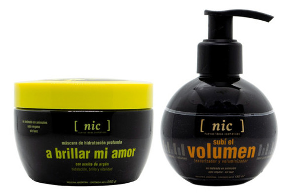 Nic Mascara A Brillar Mi Amor + Crema Subí El Volumen Vegano 0