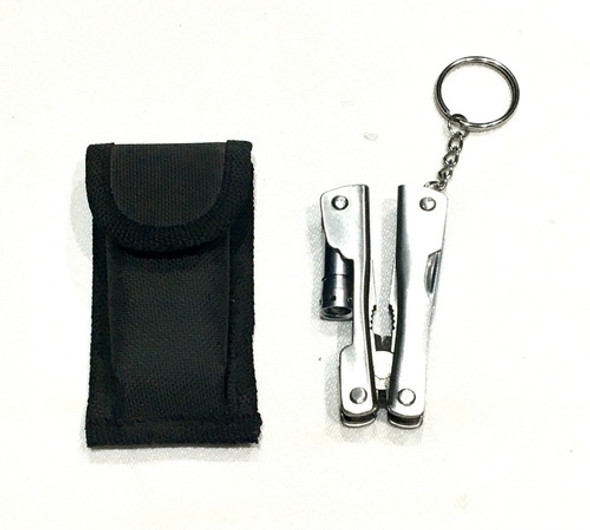 = Mini Llavero Pinza Multi Función Plegable C/ Funda = 0