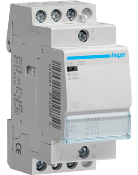 Esc325 Contactor 230v 3p 25a Hager 0