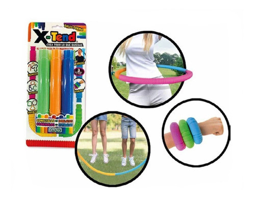 X Tend 3 Tubos Estirable Juguete Didactico Ditoys Antiestres 1
