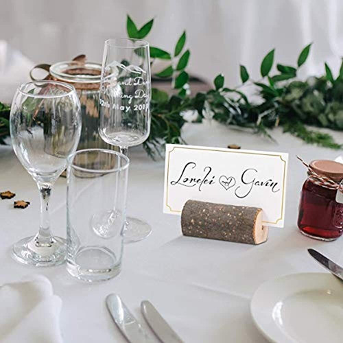 20 Tarjetas De Madera Rustica Con Lugar Para Tarjetas, Made 1