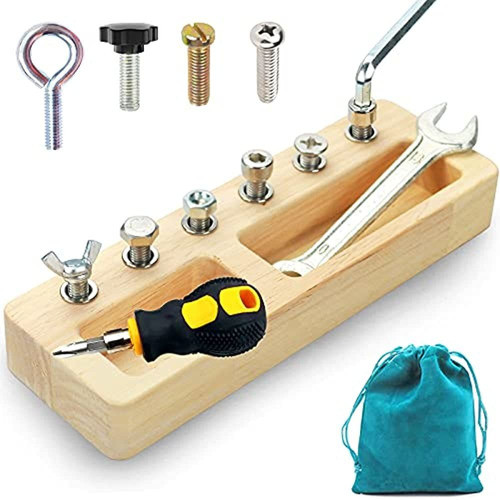 14 Piezas Juego De Tabla De Destornillador Montessori Para N 0