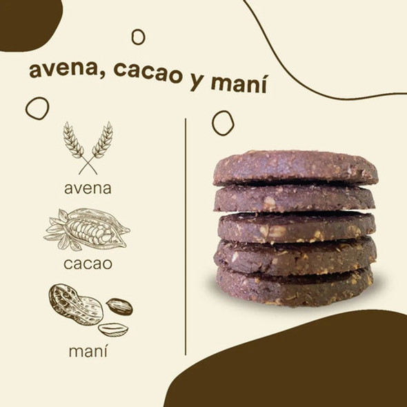 Galletas Veganas De Avena, Cacao Y Maní X 145g Vegano 1 Galletas Veganas De Avena, Cacao Y Maní X 145g Vegano 1