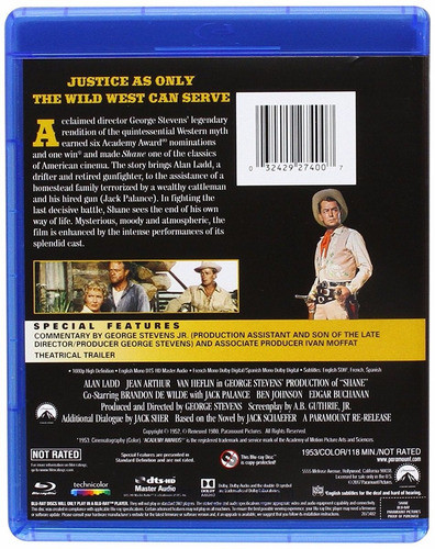 Blu-ray Shane / El Desconocido 1