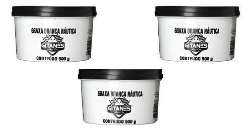 Kit 3 Graxa Branca Náutica Automotiva E Motos Antioxidante 0