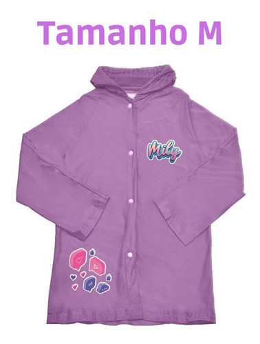Capa De Chuva Infantil Menina Personagem Com Capuz Tamanho M 1