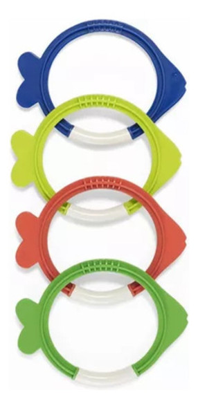 Set De 4 Anillos De Buceo Peces Para Niños Surtido Bestway 0