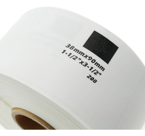 10 Rollos Dk 1208 38x90 Mm 400 Etiquetas Autoadhesiva Ql Dk 1
