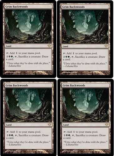 Cartas Magic: 4 Grim Backwoods Nm Dark Ascension!!! 0