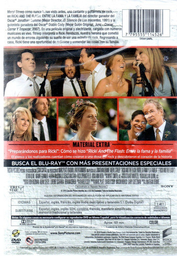 Ricki And The Flash - Dvd Nuevo Original Cerrado - Mcbmi 1