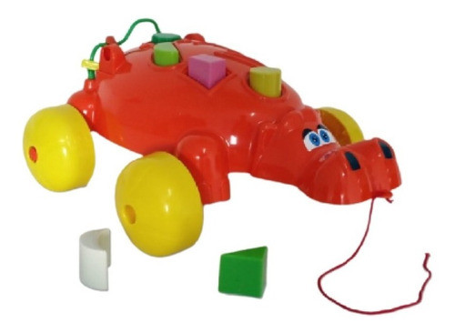 Hipopotamo De Arraste Con Encastre Didactico New Plast 0