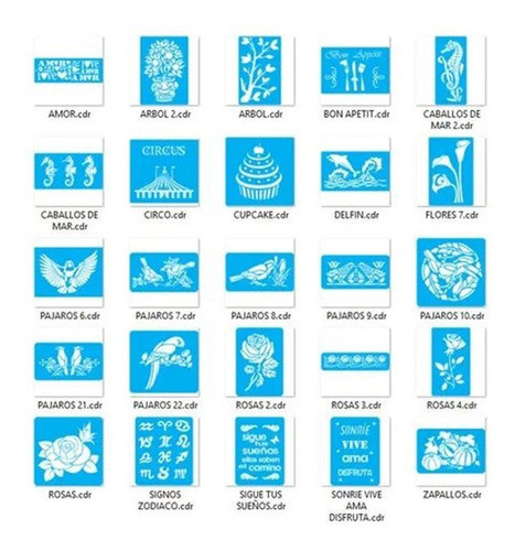 Pack De Vectores Corte Laser - 200 Stencils Variados N°1 1