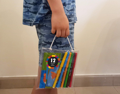 Set 12 Rompecabezas Puzzle Dobles Para Colorear + Marcadores 1