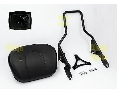 Respaldo Para El Pasajero Vertical Negro Sissy Bar Harley St 0