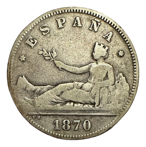 España - Año 1870 - 2 Pesetas - Plata .835 - Km #654 0