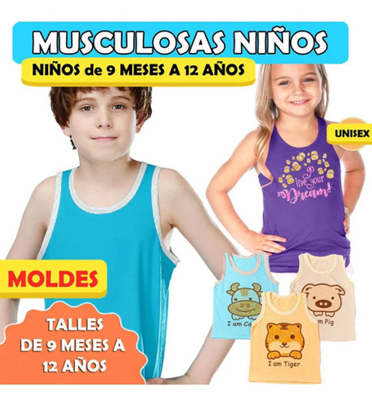 Kit Moldes Todos Los Talles! Calzoncillos Boxer Y Musculosas 1