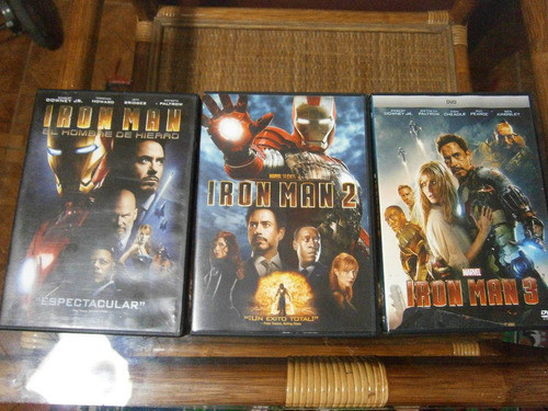 Peliculas En Dvd Originales  Iron Man 1,2,3 0