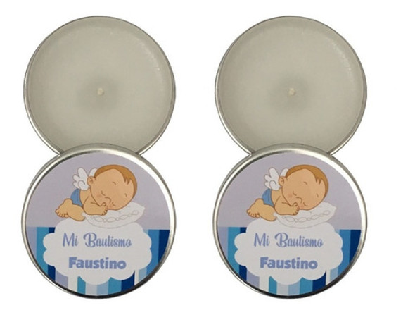 Pack 15 Latitas Con Velas Souvenir Ideal Para Bautismo 1