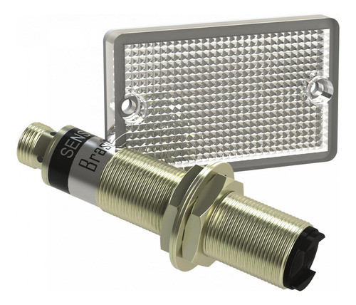 Kit C/3 Sensor Foto Eletrico De Espelho 18mm Npn 6-36vcc 0