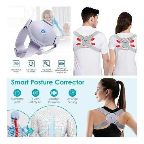 Corrector Posturar Inteligente Faja Con Sensor Vibracion Usb 1