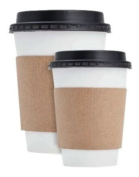Faja Cartón Para Bebidas Calientes De 12oz Marrón 100un 1