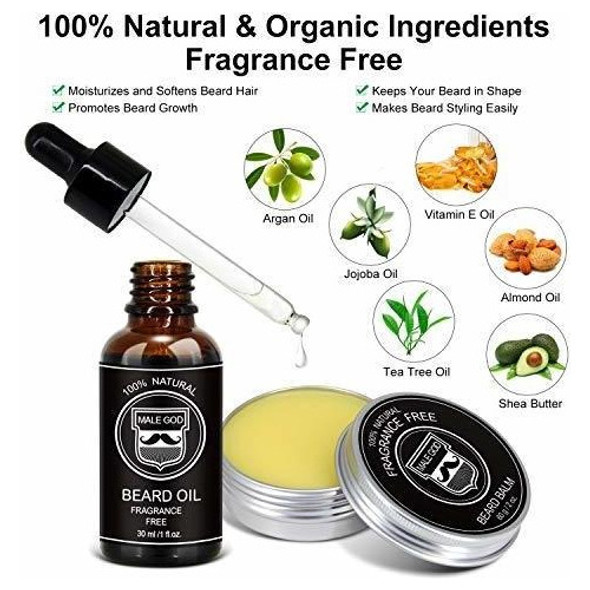 Kit De Barba Aceite De Barba Organico Natural, Balsamo De Ba 1 Kit De Barba Aceite De Barba Organico Natural, Balsamo De Ba 1