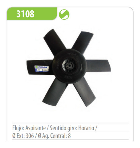 Paleta De Ventilador Omer Fiat Ducato 1.9 / 2.5 1995 - 2001 1