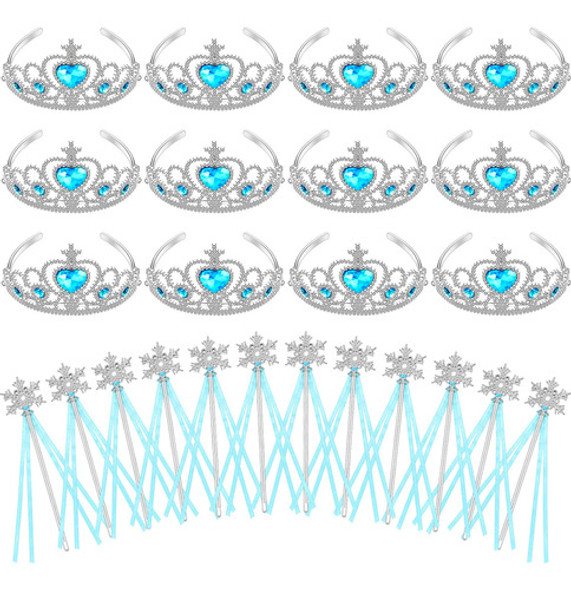 Tiara  Y Varitas Cotillon Para Niñas 12 Sets Hielo 0