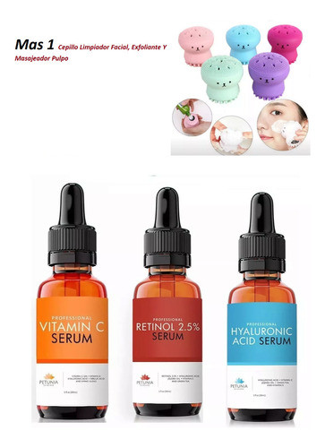 Ácido Hialuronico + Vitamina C + Retinol + Cepillo Limpiador 1