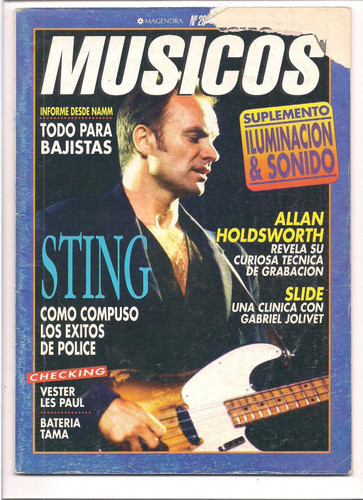 Revista Musicos N° 29 Sting Police Allan Holdswoerth B5 0