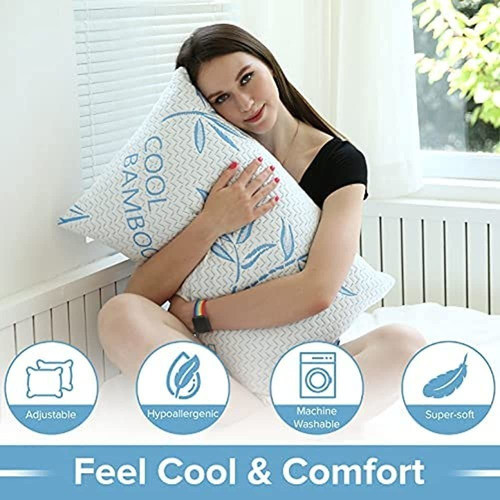 Paquete De 2 Almohadas De Bambú Frescas Para Dormir - Almoha 1