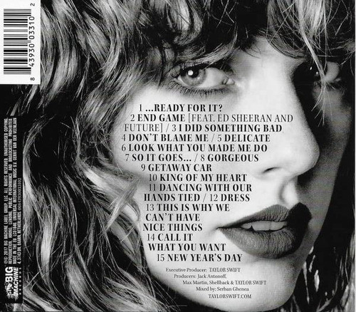 Cd Reputation - Taylor Swift 1