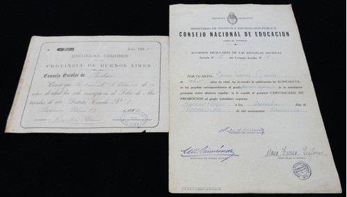Antigua Matrícula Consejo Escolar. Año 1885 Y Cert. P. 23076 0