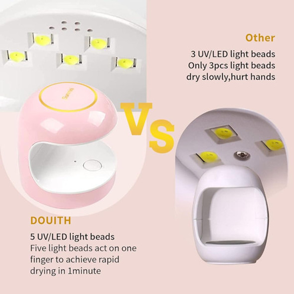 Douith Mini Luz Uv Para Uñas De Gel, Lámpara De Uñas Uv Led, 1