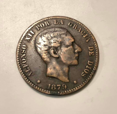 Moneda Alfonso Xii Rey Const España 10 Céntimos 1879 0