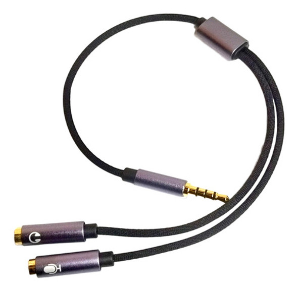 Cable Adaptador 2 Jack 3.5 Mic-auricular A Plug 3.5 Mm 0