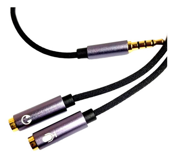 Cable Adaptador 2 Jack 3.5 Mic-auricular A Plug 3.5 Mm 1